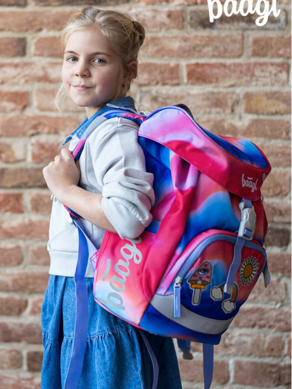 BAAGL  Red 3 SET Airy Hippie: rucsac, penar, geantă Baagl