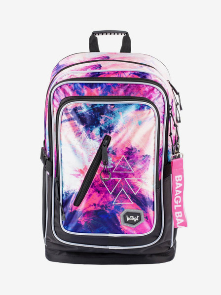 BAAGL  Rucsac școlar roz Cubic Abstract Baagl