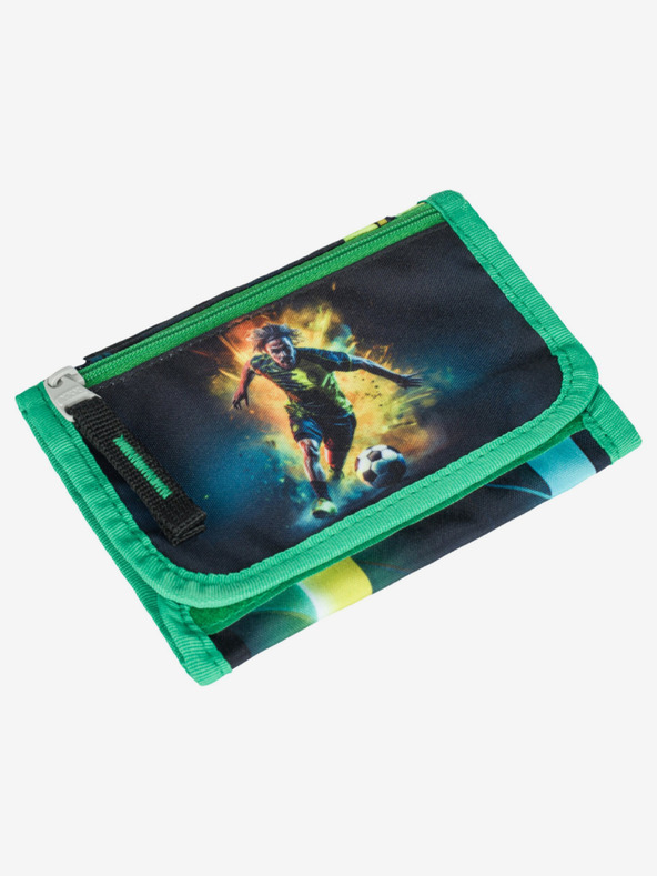 BAAGL  Portofel verde pentru gât Baagl Football Player