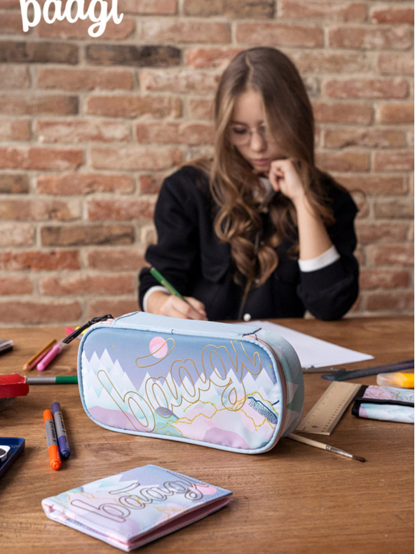 BAAGL  Portofel pentru studenți Baagl Moon Gray