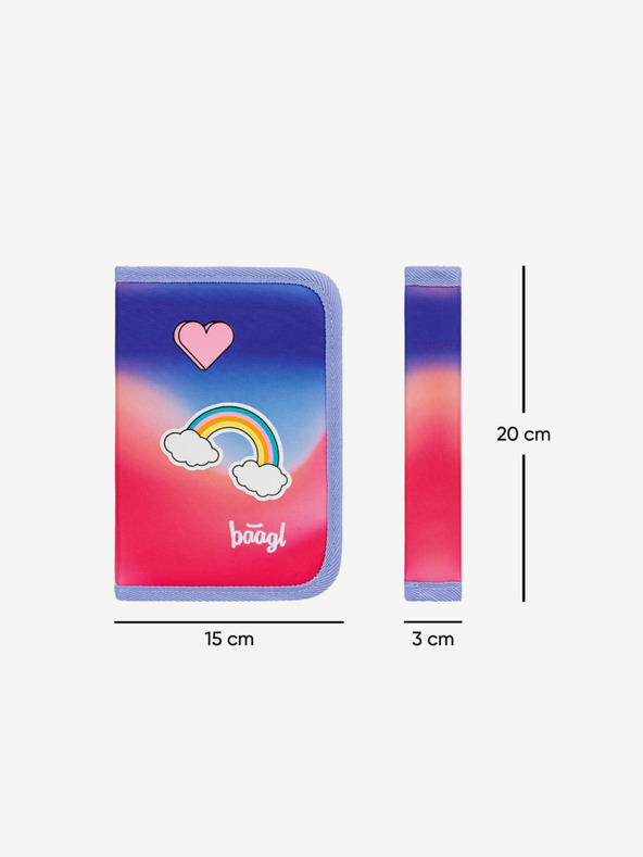 BAAGL  Valiză pentru creioane Purple School Hippie Baagl