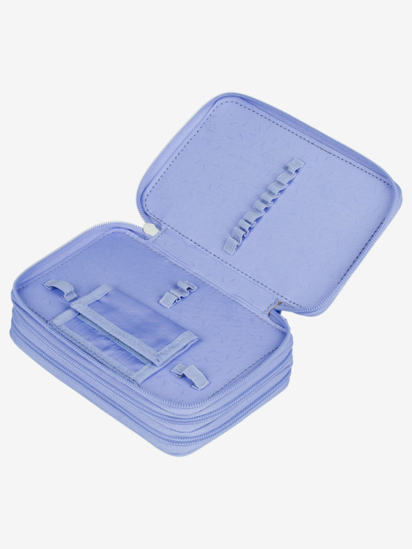 BAAGL  Valiză pentru creioane Purple School cu trei niveluri Hippie Baagl