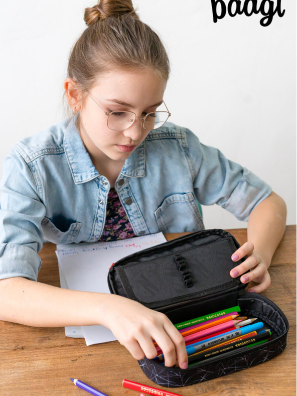 BAAGL  Black School Pencil Case Wednesday Nevermore Baagl