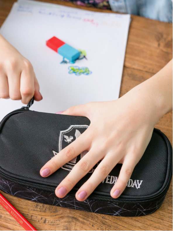 BAAGL  Black School Pencil Case Wednesday Nevermore Baagl