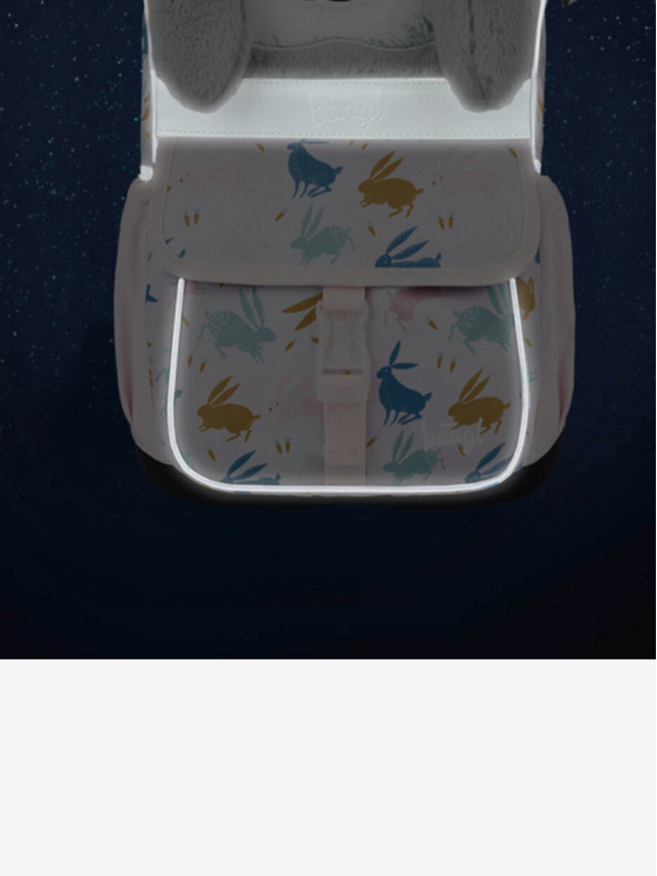 BAAGL  Bej 3 SET Zippy Bunny: servietă, penar, geantă Baagl