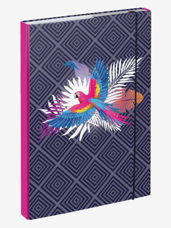 BAAGL  Carnet școlar violet cu copertă A4 Parrot Baagl