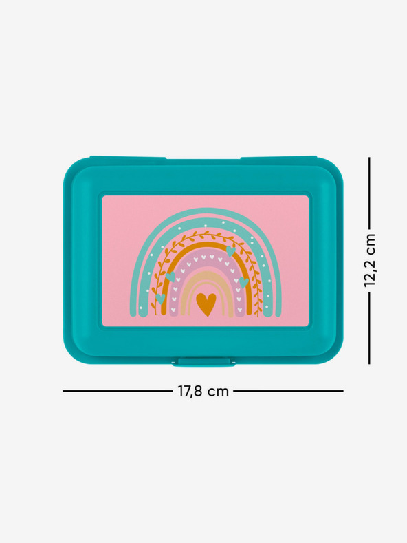 BAAGL  Blue Rainbow Snack Box Turquoise Baagl