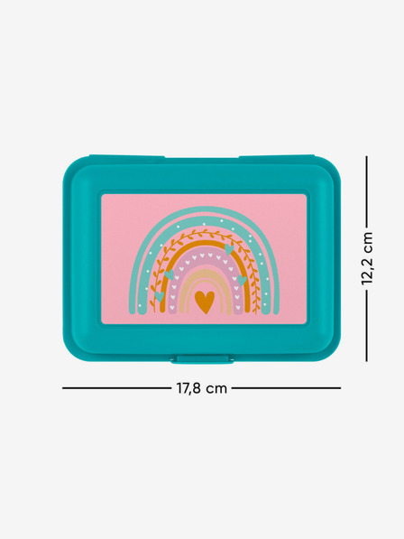 BAAGL  Blue Rainbow Snack Box Turquoise Baagl