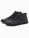 Ombre Clothing Adidași din pânză pentru bărbați - negru V1 OM-FOTH-0186 Ombre Clothing