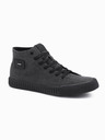 Ombre Clothing Adidași din pânză pentru bărbați - negru V1 OM-FOTH-0186 Ombre Clothing