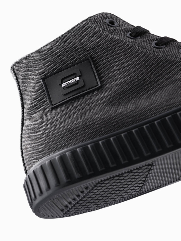 Ombre Clothing Adidași din pânză pentru bărbați - negru V1 OM-FOTH-0186 Ombre Clothing