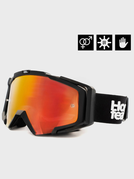 Horsefeathers Ochelari MTB Patriot - negru/roșu oglindă HORSEFEATHERS