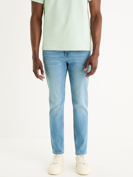 Celio Blugi slim fit albastru deschis pentru bărbați Celio Foslim