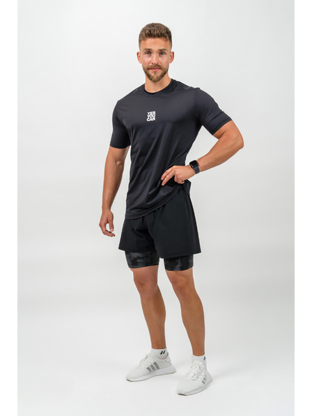 Nebbia Pantaloni scurți de compresie 2in1 cu buzunare pentru telefonul mobil PERFORMANCE 335 M,negru