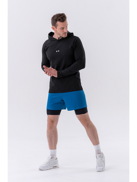 Nebbia Pantaloni scurți cu strat dublu, cu buzunare mobile 318 M,gri