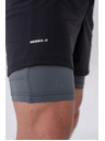 Nebbia Pantaloni scurți cu strat dublu, cu buzunare mobile 318 M,gri