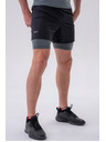 Nebbia Pantaloni scurți cu strat dublu, cu buzunare mobile 318 M,gri