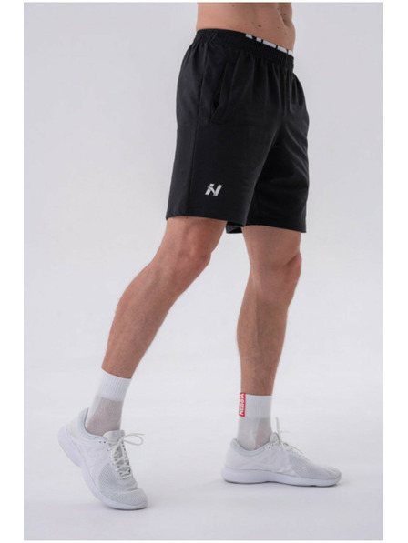 Nebbia Pantaloni scurți relaxați cu buzunare laterale 319 Black M,negru