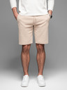 Ombre Clothing Pantaloni scurți de trening din bumbac pentru bărbați BASIC bej Ombre Clothing