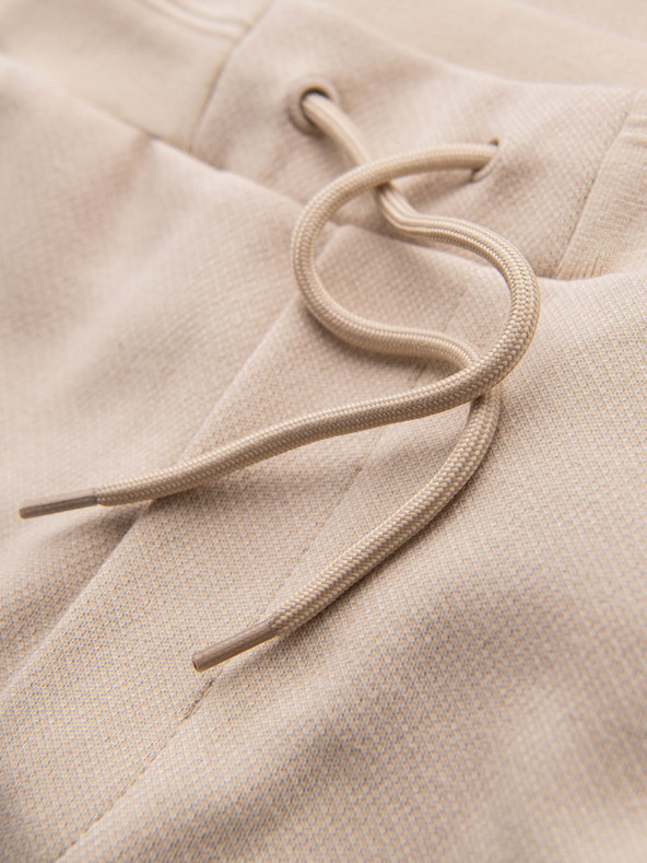 Ombre Clothing Pantaloni scurți de trening din bumbac pentru bărbați BASIC bej Ombre Clothing