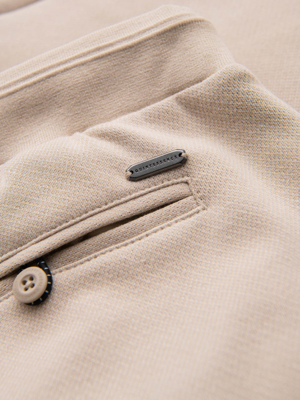 Ombre Clothing Pantaloni scurți de trening din bumbac pentru bărbați BASIC bej Ombre Clothing