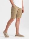 Ombre Clothing Pantaloni scurți cargo monocromi pentru bărbați cu buzunare cargo - nisip V1 OM-SRCG-0133 Ombre Clothing