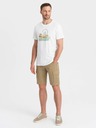 Ombre Clothing Pantaloni scurți cargo monocromi pentru bărbați cu buzunare cargo - nisip V1 OM-SRCG-0133 Ombre Clothing