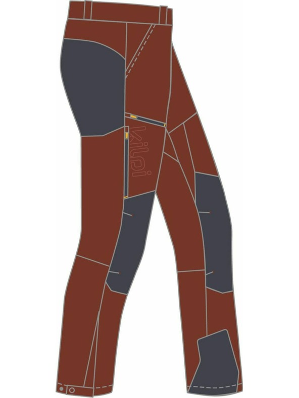Kilpi Pantaloni de exterior pentru bărbați Kilpi VILLAIN-M Dark Red