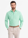 Ombre Clothing Cămașă oxford din bumbac pentru bărbați în culori pastelate - mentă Ombre Clothing