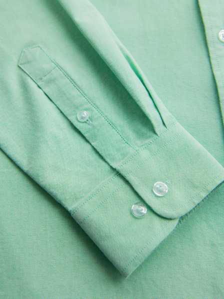 Ombre Clothing Cămașă oxford din bumbac pentru bărbați în culori pastelate - mentă Ombre Clothing