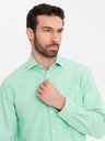 Ombre Clothing Cămașă oxford din bumbac pentru bărbați în culori pastelate - mentă Ombre Clothing