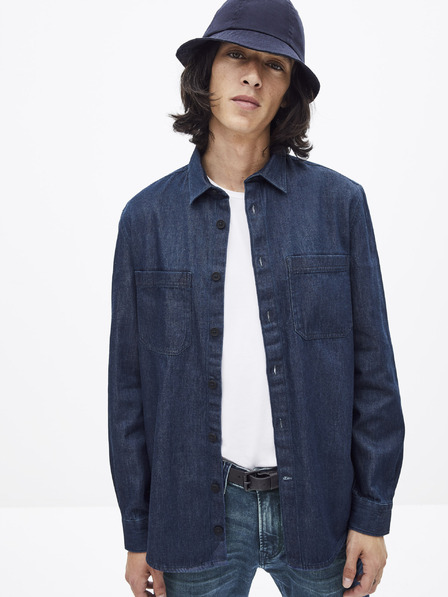 Celio Cămașă din denim albastru închis Celio Sawork
