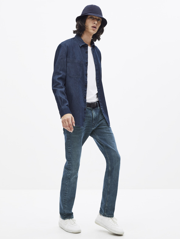 Celio Cămașă din denim albastru închis Celio Sawork