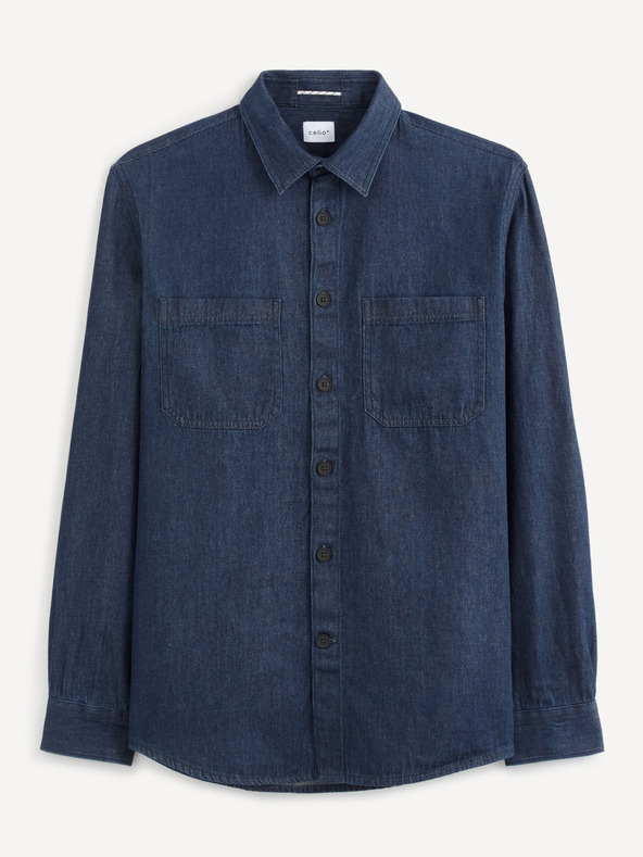 Celio Cămașă din denim albastru închis Celio Sawork