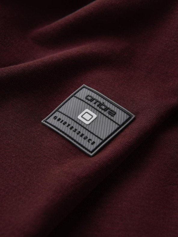 Ombre Clothing Hanorac bărbătesc structurat tricotat cu guler - melange grafit V1 OM-SSNZ-0149 Ombre Clothing