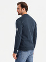 Ombre Clothing Hanorac bărbătesc structurat tricotat cu guler - melange grafit V1 OM-SSNZ-0149 Ombre Clothing