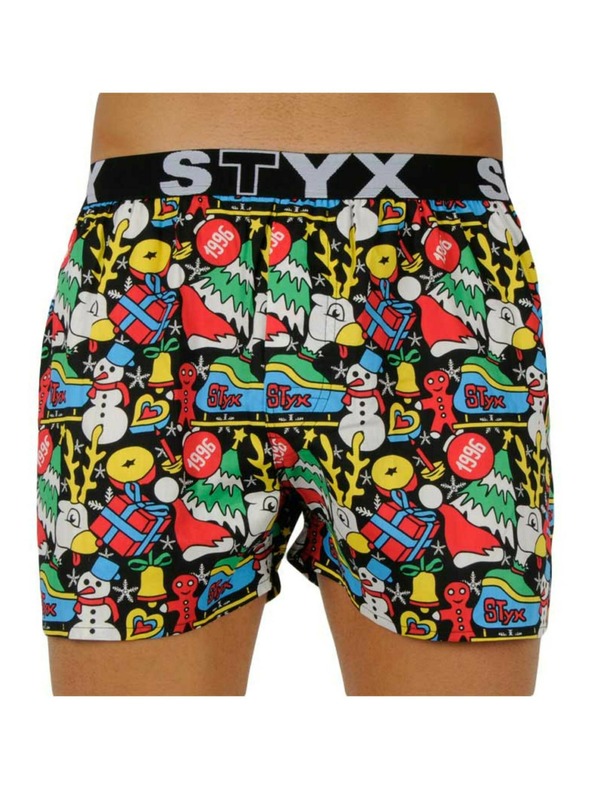 Styx Pantaloni scurți sport pentru bărbați Styx art rubber Christmas