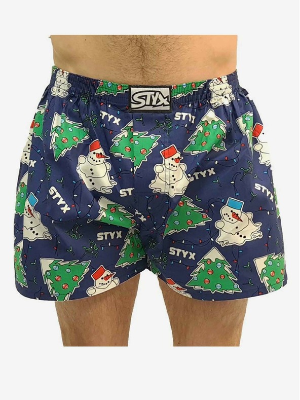 Styx Pantaloni scurți pentru bărbați Styx art classic elastic Christmas
