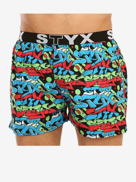 Styx Pantaloni scurți sport Styx art pentru bărbați din cauciuc graffiti