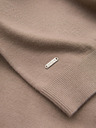 Ombre Clothing Jumătate de guler înalt tricotat pentru bărbați cu viscoză - Bej închis V3 OM-SWTN-0125 Îmbrăcăminte Ombre