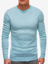 Ombre Clothing Pulover basic albastru deschis pentru bărbați Ombre Clothing