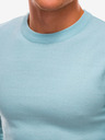 Ombre Clothing Pulover basic albastru deschis pentru bărbați Ombre Clothing