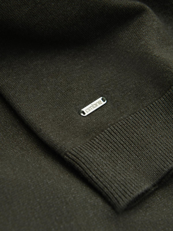 Ombre Clothing Jumătate de guler înalt tricotat pentru bărbați cu viscoză - gri închis V5 OM-SWTN-0125 Ombre Clothing