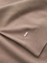 Ombre Clothing Jachetă cu guler înalt tricotată pentru bărbați cu viscoză - bej închis V3 OM-SWTN-0127 Îmbrăcăminte Ombre