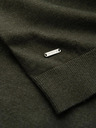 Ombre Clothing Bluză cu guler înalt tricotată pentru bărbați cu viscoză - gri închis V5 OM-SWTN-0127 Ombre Clothing