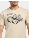 Kilpi Tricou bărbătesc din bumbac Kilpi VIBE-M Bej