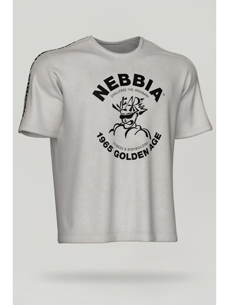 Nebbia Tricou lavabil oversized GOLDEN AGE 790 M,gri deschis