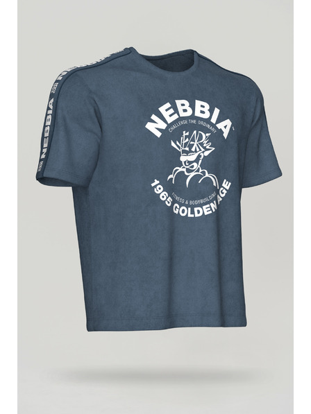 Nebbia Tricou lavabil oversized GOLDEN AGE 790 M,albastru