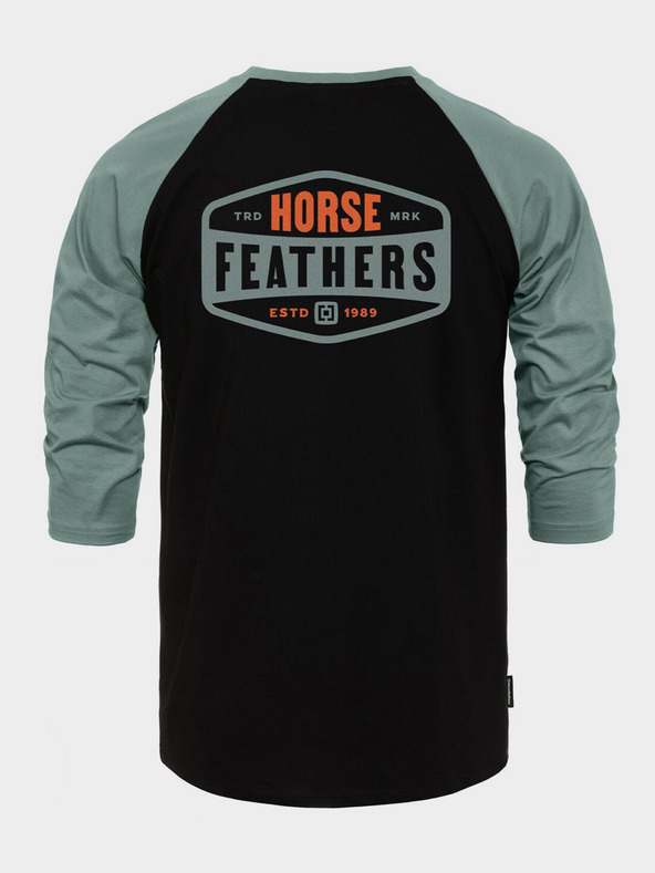 Horsefeathers Tricou Hexagon II Raglan - negru mărimea L HORSEFEATHERS