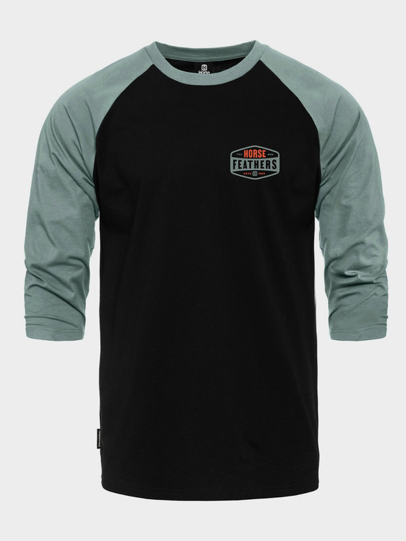 Horsefeathers Tricou Hexagon II Raglan - negru mărimea L HORSEFEATHERS
